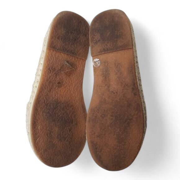 Oasis Society Espadrille Slide Sandals Women's Frilly Boho Cross Strap Resort 6 - Picture 8 of 9